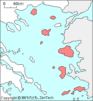 北東エーゲ諸島白地図