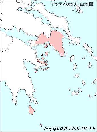 アッティカ地方 白地図