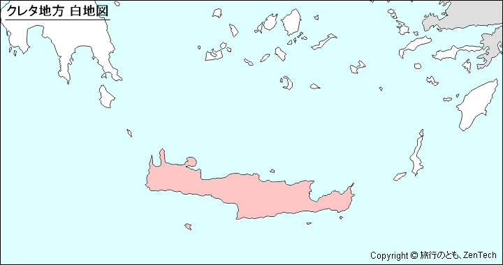 クレタ地方 白地図