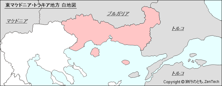 東マケドニア・トラキア地方 白地図
