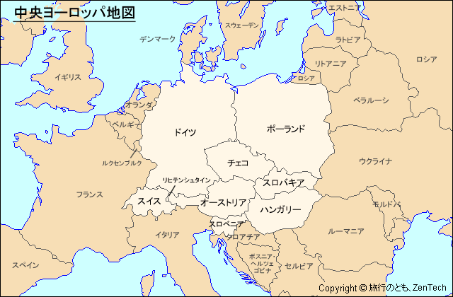 中央ヨーロッパ地図