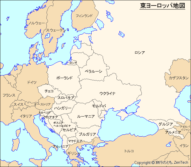 東ヨーロッパ地図