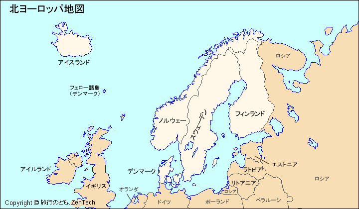北ヨーロッパ地図