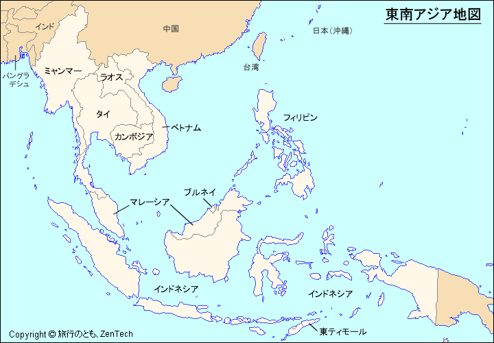 東南アジア地図