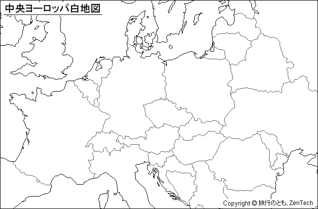 中央ヨーロッパ白地図