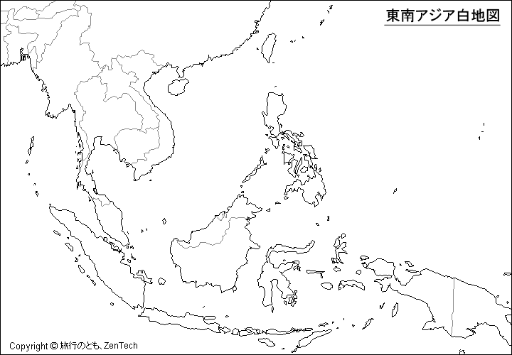 東南アジア白地図