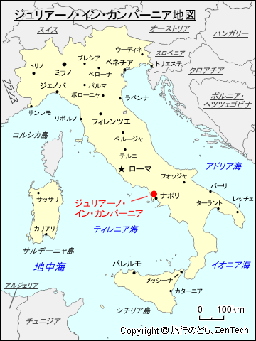 ジュリアーノ・イン・カンパーニア地図