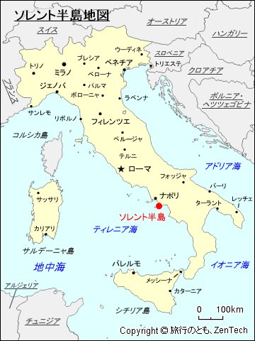 ソレント半島地図
