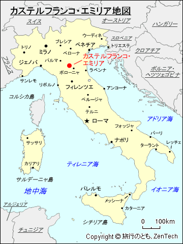 カステルフランコ・エミリア地図