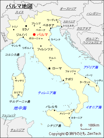 イタリア パルマ 地図