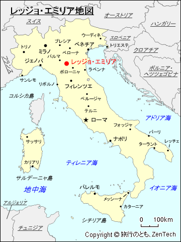 レッジョ・エミリア地図