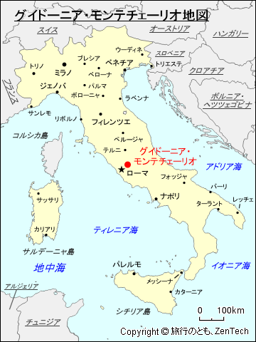 グイドーニア・モンテチェーリオ地図