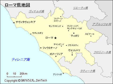 ローマ県地図