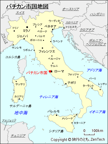 バチカン市国地図