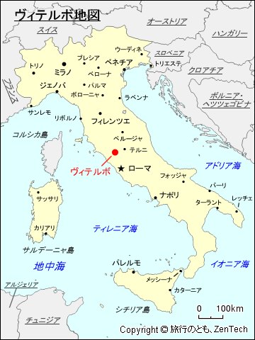 ヴィテルボ地図