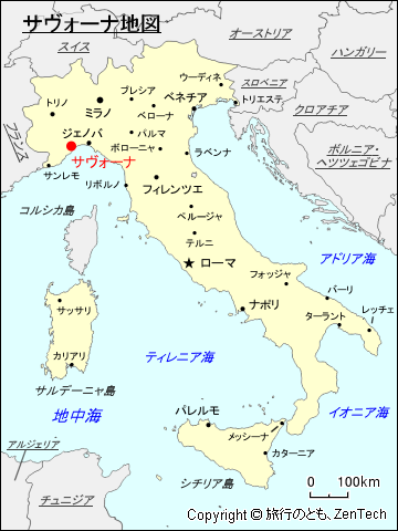 サヴォーナ地図