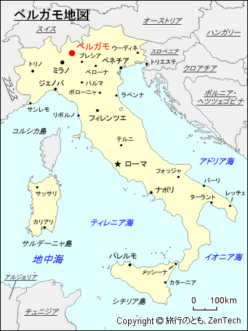 ベルガモ地図