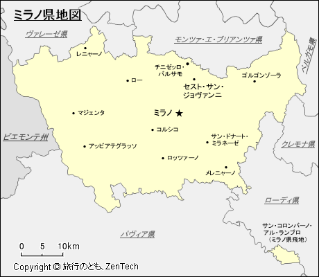 ミラノ県地図