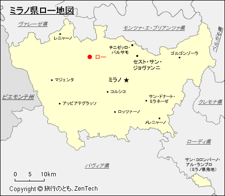 ミラノ県ロー地図