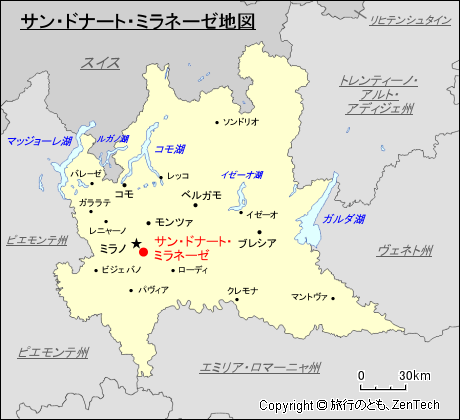 サン・ドナート・ミラネーゼ地図