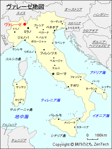 ヴァレーゼ地図