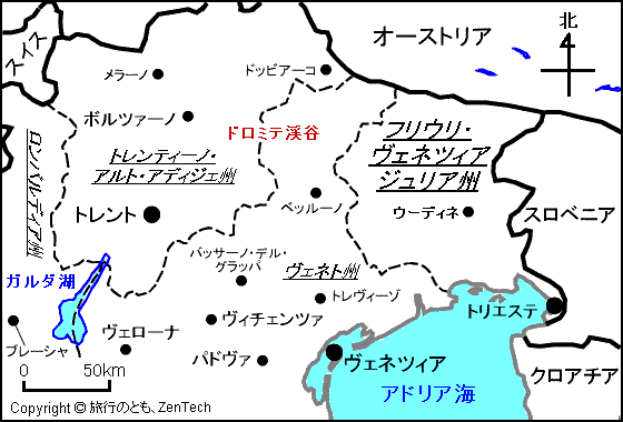 フリウリ・ヴェネツィア・ジュリア州地図