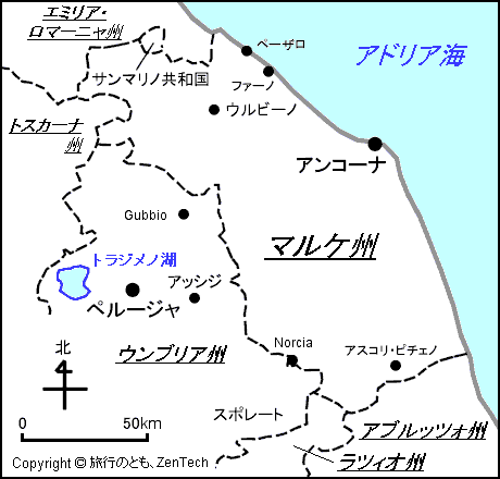 マルケ州地図