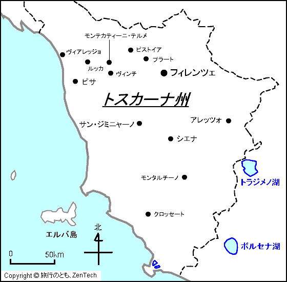 トスカーナ州地図
