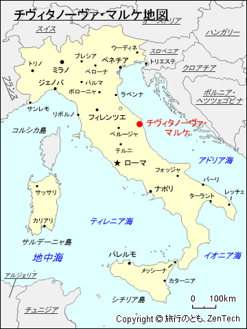 チヴィタノーヴァ・マルケ地図