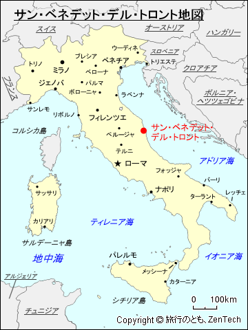 サン・ベネデット・デル・トロント地図