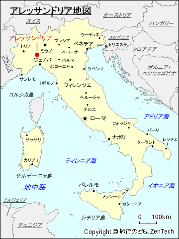 アレッサンドリア地図