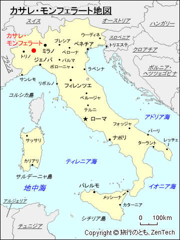 カサレ・モンフェラート地図