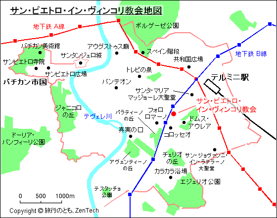 サン・ピエトロ・イン・ヴィンコリ教会地図