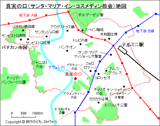 真実の口地図