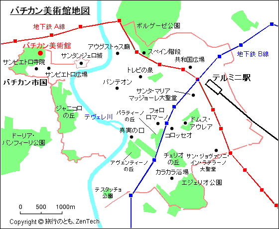 バチカン美術館地図