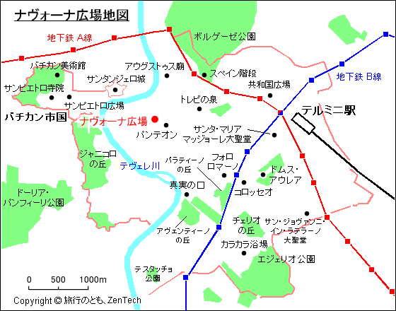 ナヴォーナ広場地図