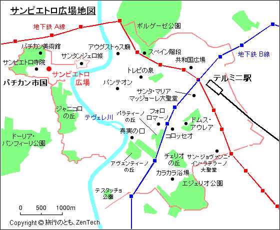 サンピエトロ広場地図
