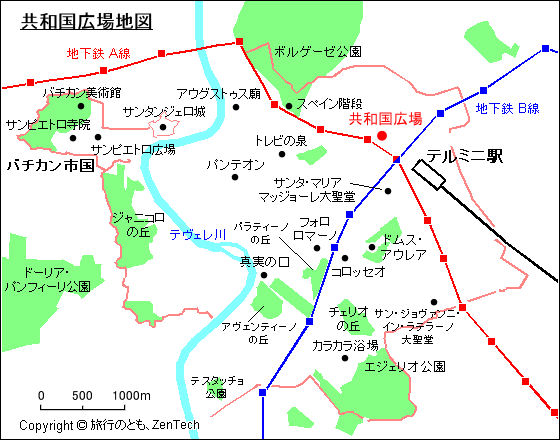 共和国広場地図