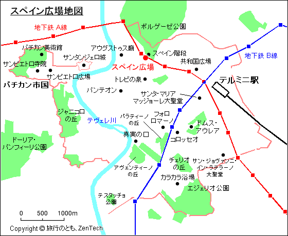 スペイン広場地図
