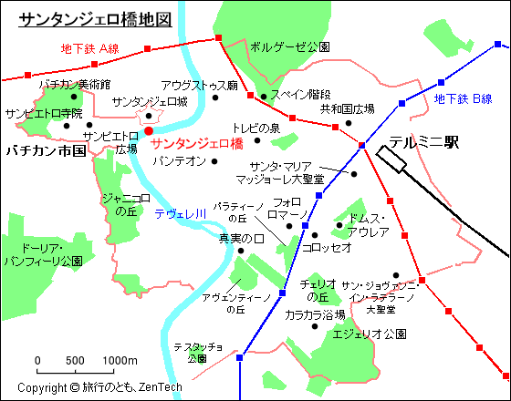サンタンジェロ橋地図