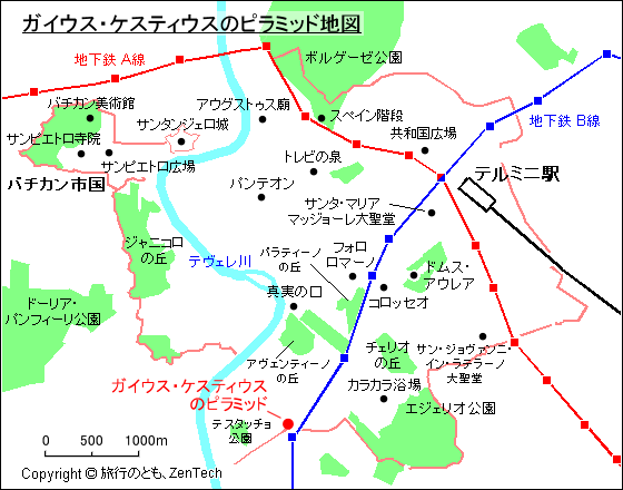 ガイウス・ケスティウスのピラミッド地図