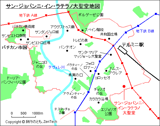 サン・ジョバンニ・イン・ラテラノ大聖堂地図