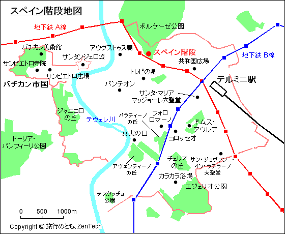 スペイン階段地図