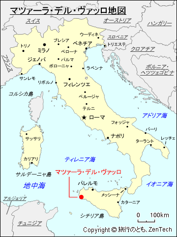 マツァーラ・デル・ヴァッロ地図