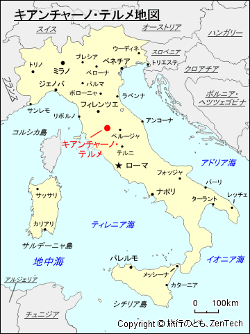 キアンチャーノ・テルメ地図