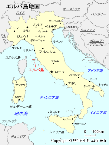 エルバ島地図