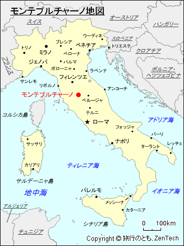 モンテプルチャーノ地図