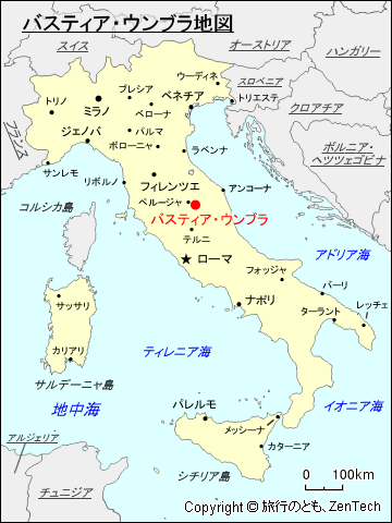 バスティア・ウンブラ地図