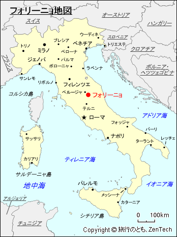 フォリーニョ地図