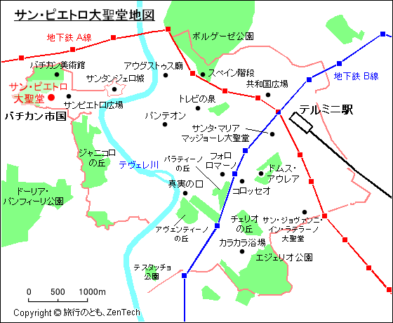 サン・ピエトロ大聖堂地図